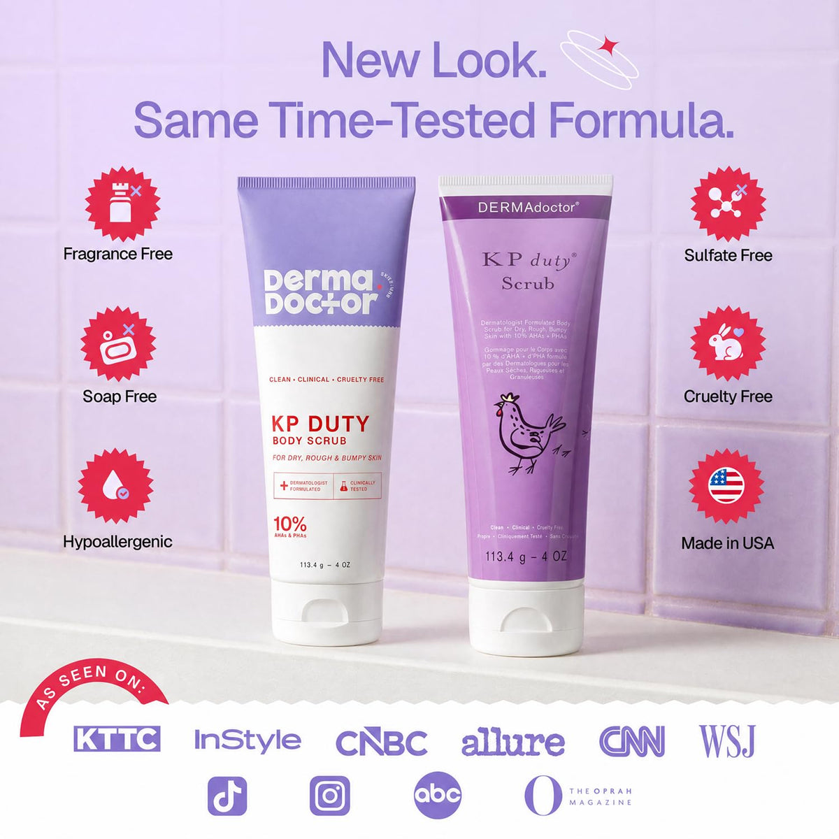 DERMAdoctor KP Bump Eraser Body Scrub, 10% AHAs + PHAs, Rough & Bumpy Skin
