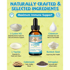 L Lysine for Cats Lysine, Cat Sneezing Cold Allergy Relief Immune 60ML