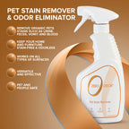 Zero Odor Pet Stain Remover & Odor Eliminator Spray for Carpet, 16 oz