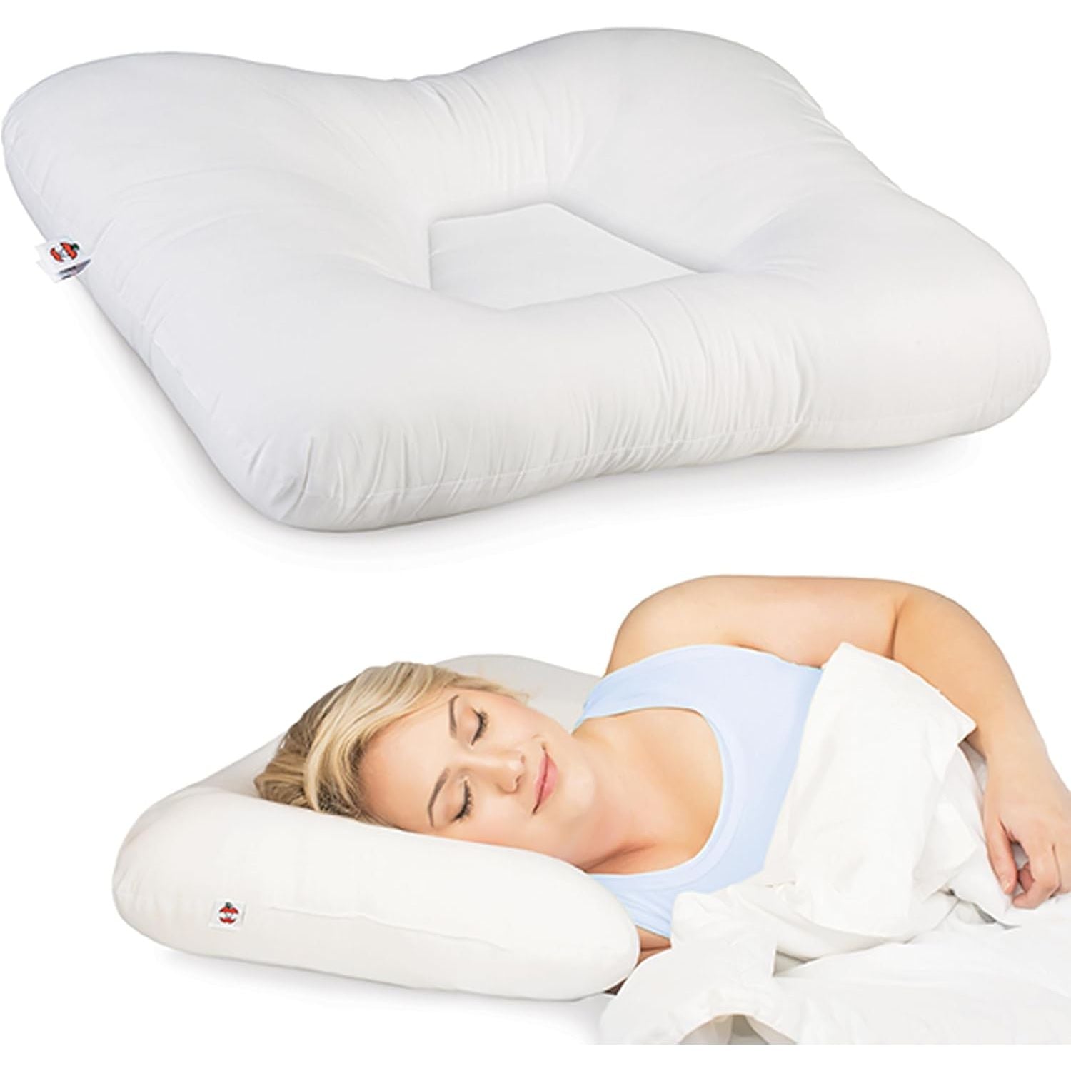 Buy now Core Products Tri-Core Cervical Support Pillow – Firm Orthopedic Neck Pillow for Pain Relief, Back and Side Sleepers – Ergonomic Contour Pillow – Assembled in USA, Petite Size Full Size White at indiglob india