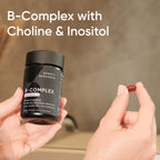 Sports Research® Vitamin B-Complex, 120 Count Plantgels™ | Full Spectrum of B Vitamins with Methylated B12 & Folate - Gluten Free · Plant-Based · Non-GMO · Vegan-Friendly Formula