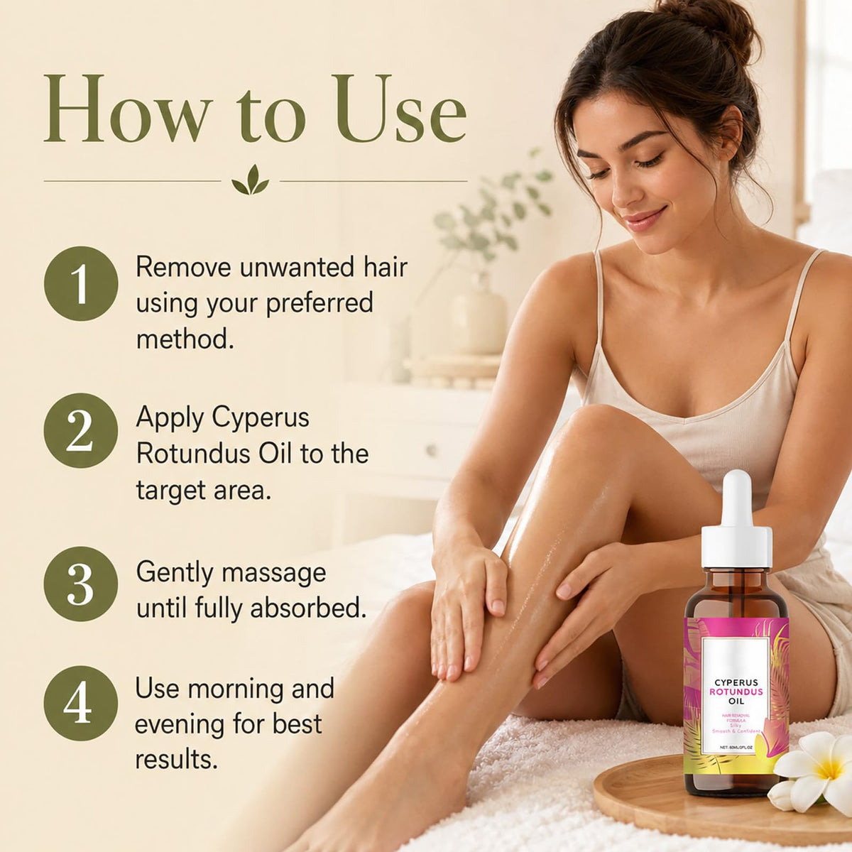 Cyperus Rotundus Oil Hair Removal Oil ， Natural Plant Extract