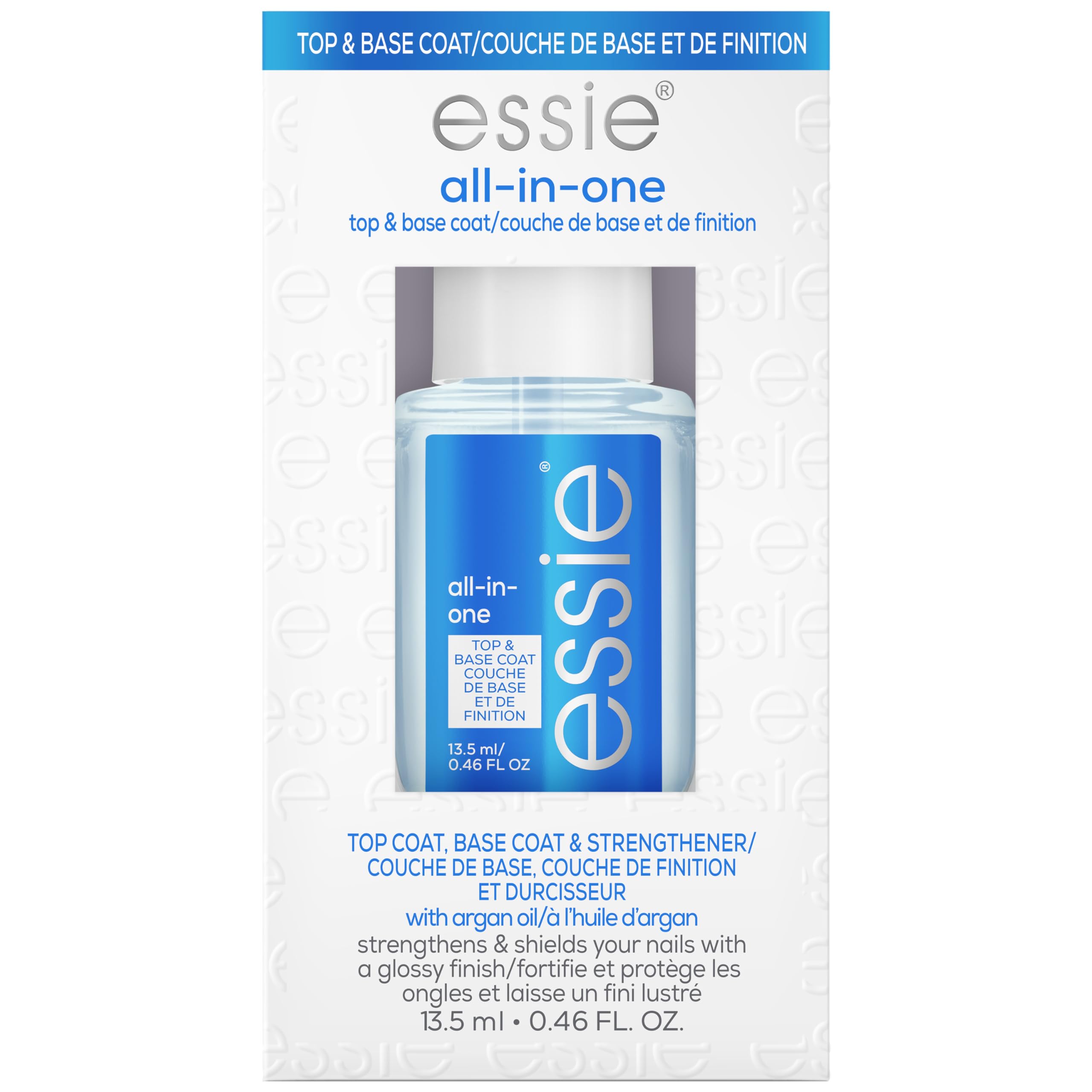 Buy now essie All-In-One Base Coat + Top Coat + Strengthener Nail Polish, 0.46 Ounces (Packaging May Vary) 0.46 Fl Oz (Pack of 1) Cosmetics - Clear at indiglob india