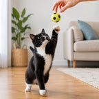 SPOT Sponge Soccer Ball Cat Toys for Cats and Kittens - Interactive and Colorful Plush Toy, Fun to Bat and Chase, Keep Cats Entertained - 1.5" Assorted 4-Pack