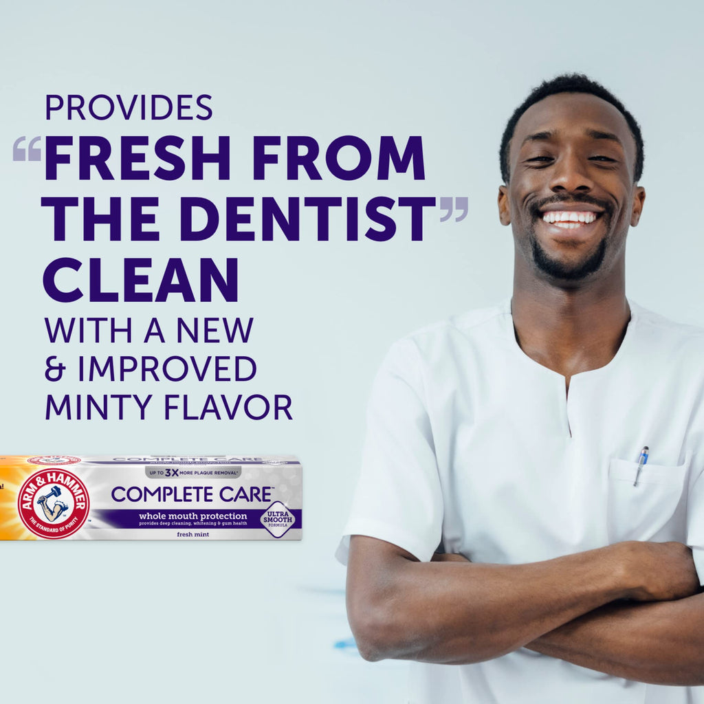 Buy now ARM & HAMMER Complete Care Toothpaste, Teeth Whitening Toothpaste, Fluoride, Whole Mouth Protection, Fresh Mint Flavor, 6.0 oz (Pack of 1) at indiglob india