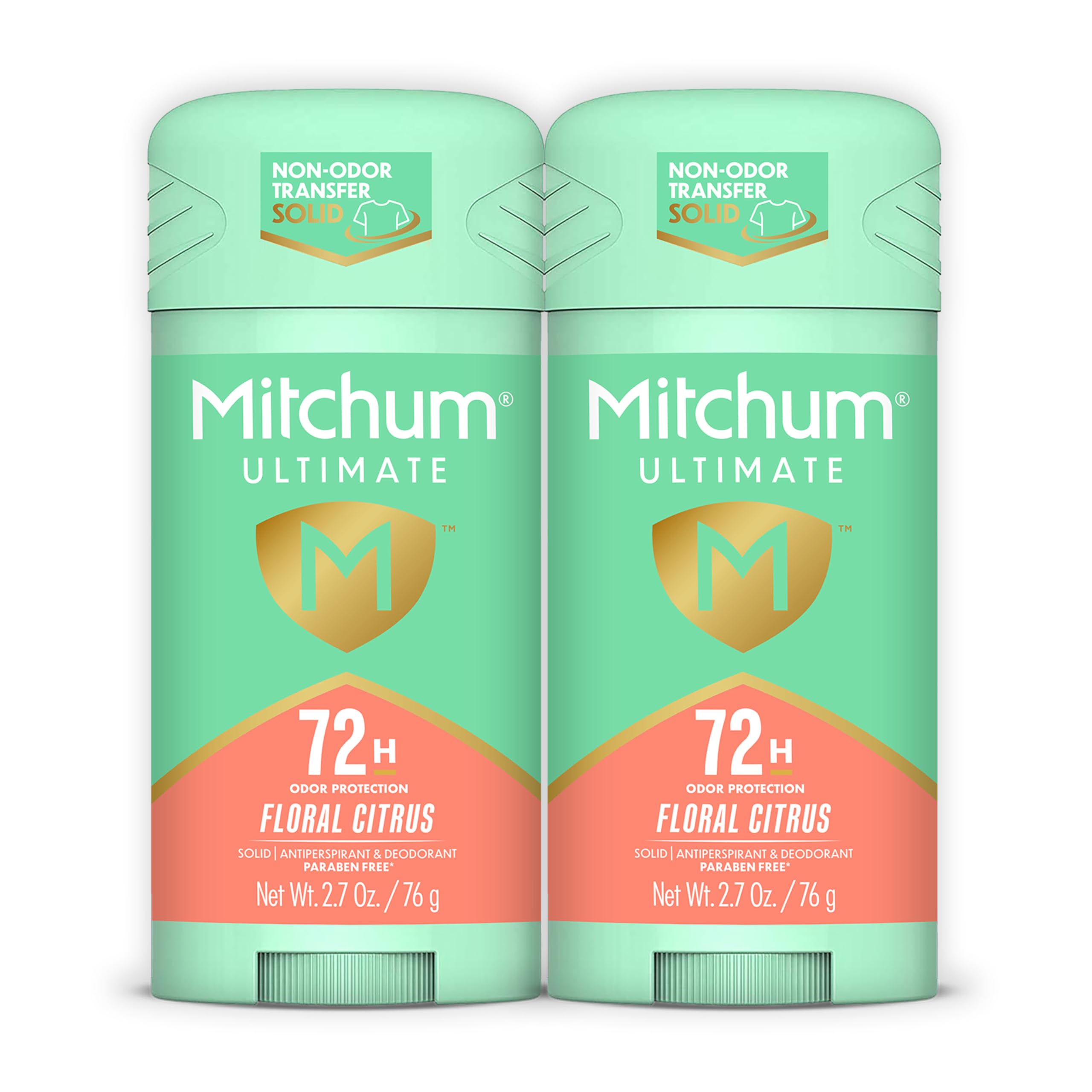 Mitchum Women 72H Protection Antiperspirant Deodorant, Pure Fresh, 2 pk | Antiperspirant deodorant for women with up to 72hr odor protection. Invisible solid. Pure Fresh scent.