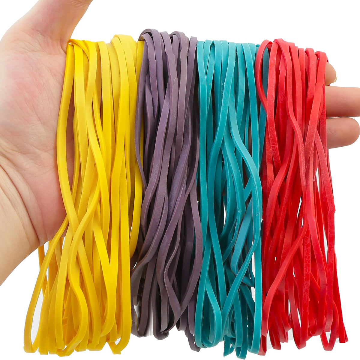 Decymis Large Rubber Bands Heavy Duty, 120 Pcs, 7 Inch, Office Supplies