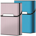 Buy now roygra Cigarette Case (2 Pack), Magnetic Switch 20pcs Cigarette Holder Case for Men Women, Cigarettes Smoking Accessories, Metal and Plastic Box for Smoke (Blue + Rosegold, 85mm King Size) 85mm King Size Blue+RoseGold at indiglob india