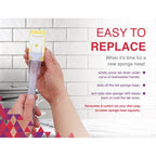 Arrow Dish Wand Sponge Refills, 6pk - Replacement Sponge Heads for Dish Wand - Quick, Convenient Cleaning - Easy to Refill