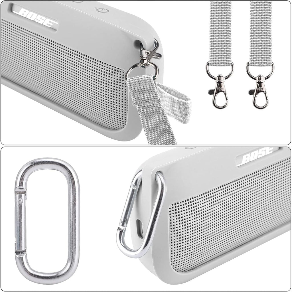 Buy now co2CREA Soft Silicone Case Replacement for Bose SoundLink Flex Bluetooth Portable Speaker (Silicone Case, White Smoke Case) at indiglob india