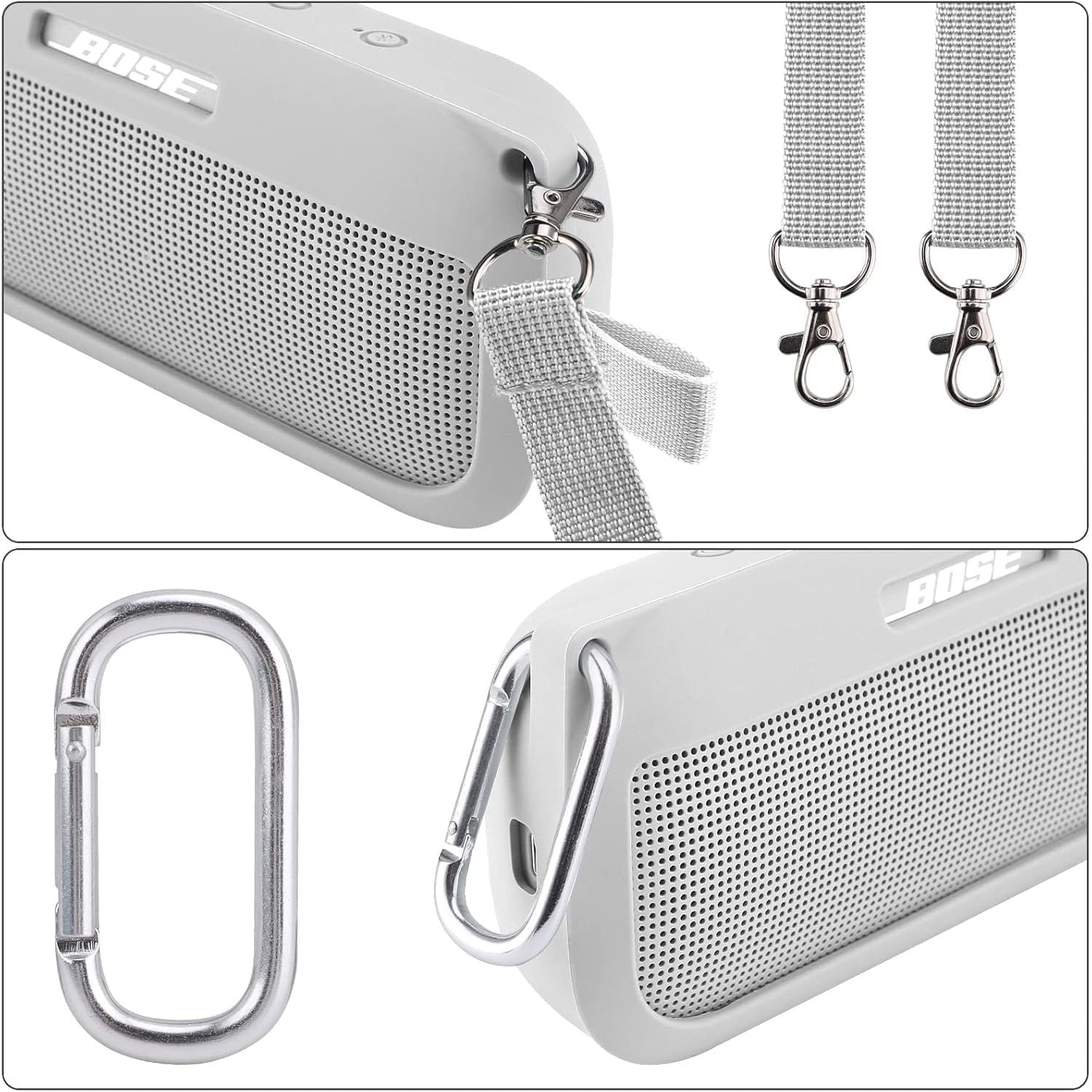 Buy now co2CREA Soft Silicone Case Replacement for Bose SoundLink Flex Bluetooth Portable Speaker (Silicone Case, White Smoke Case) at indiglob india