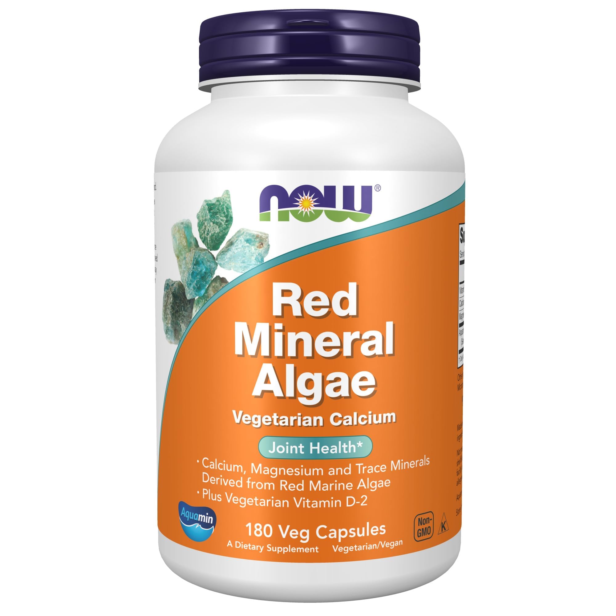 Buy now NOW Foods Supplements, Red Mineral Algae Plus Vitamin D-2, Joint Health*, 180 Veg Capsules at indiglob india