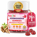 Ashwagandha Gummies for Calm &Stress Relief | With Magnesium + Vitamin D, Sugar-Free ，90 Count, Vegan, Daily Ashwa Supplements