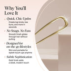 Buy now Kitsch French Hair Pins for Women â€“ Elegant & Durable Metal Hair Fork for Updos, Chignon, Bun & Twist Hairstyles, Secure Hold All Day, Comfortable Fit | Ideal Gifts for Women- Gold, 1pc at indiglob india