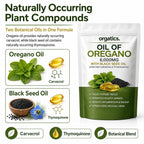 Oregano Oil & Black Seed Oil Softgels, with Cold-Pressed Black Seed and MCT, Non-GMO, Gluten Free