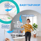 EASY TAP MOP Hands-Free Flat Floor Sweeper Mop - Compatible with Most Pads