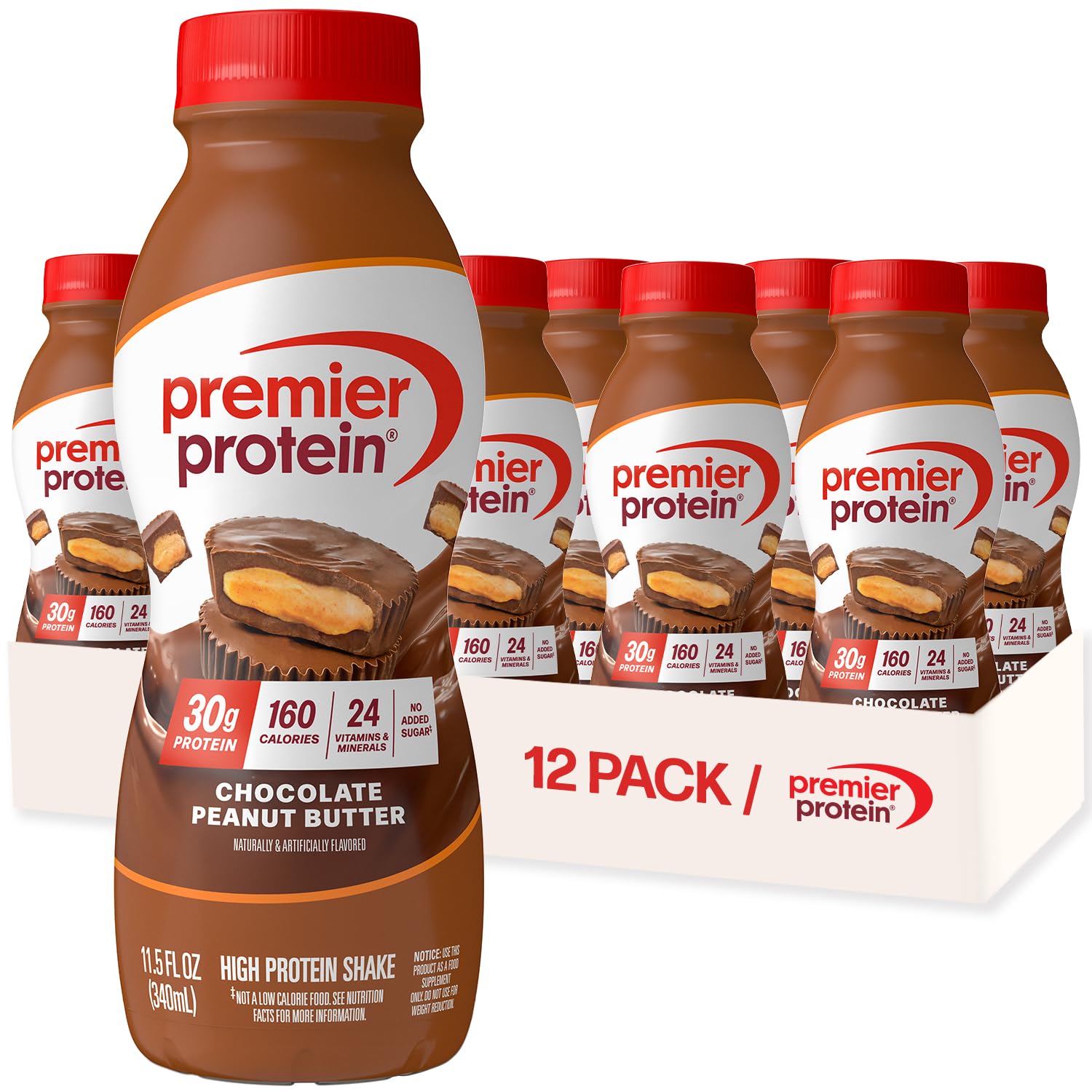 Buy now Premier Protein Shake, Peaches & Cream, 30g Protein, No Added Sugar, 24 Vitamins & Minerals to Support Immune Health, 11.5 fl oz, 12 Pack (Packaging May Vary) Chocolate Peanut Butter 11.5 Fl Oz (Pack of 12) at indiglob india