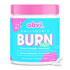 Obvi Multi Collagen Burn Fast | Hydrolyzed Collagen Peptides Types I, II, III, V, X | Keto & Gluten Free | 30 Servings