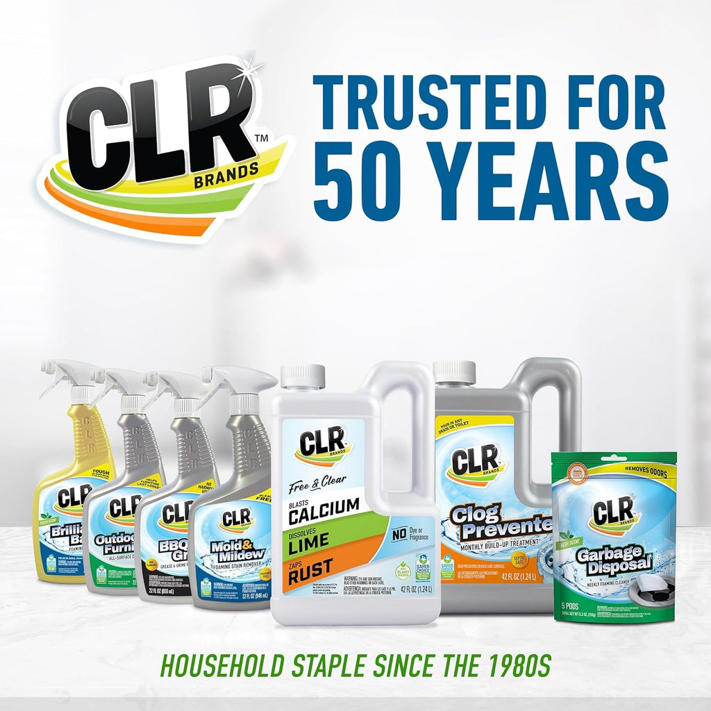 CLR Brands Brilliant Bath Bathroom Cleaner Spray Free & Clear, 26 oz.
