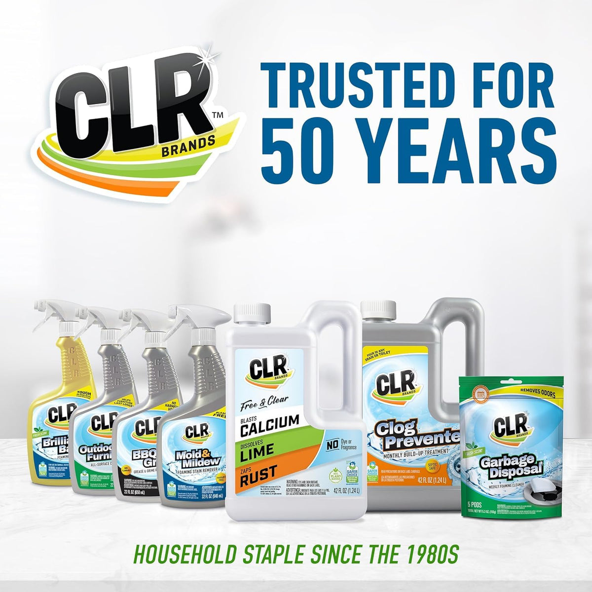 CLR Brands Brilliant Bath Bathroom Cleaner Spray Free & Clear, 26 oz.