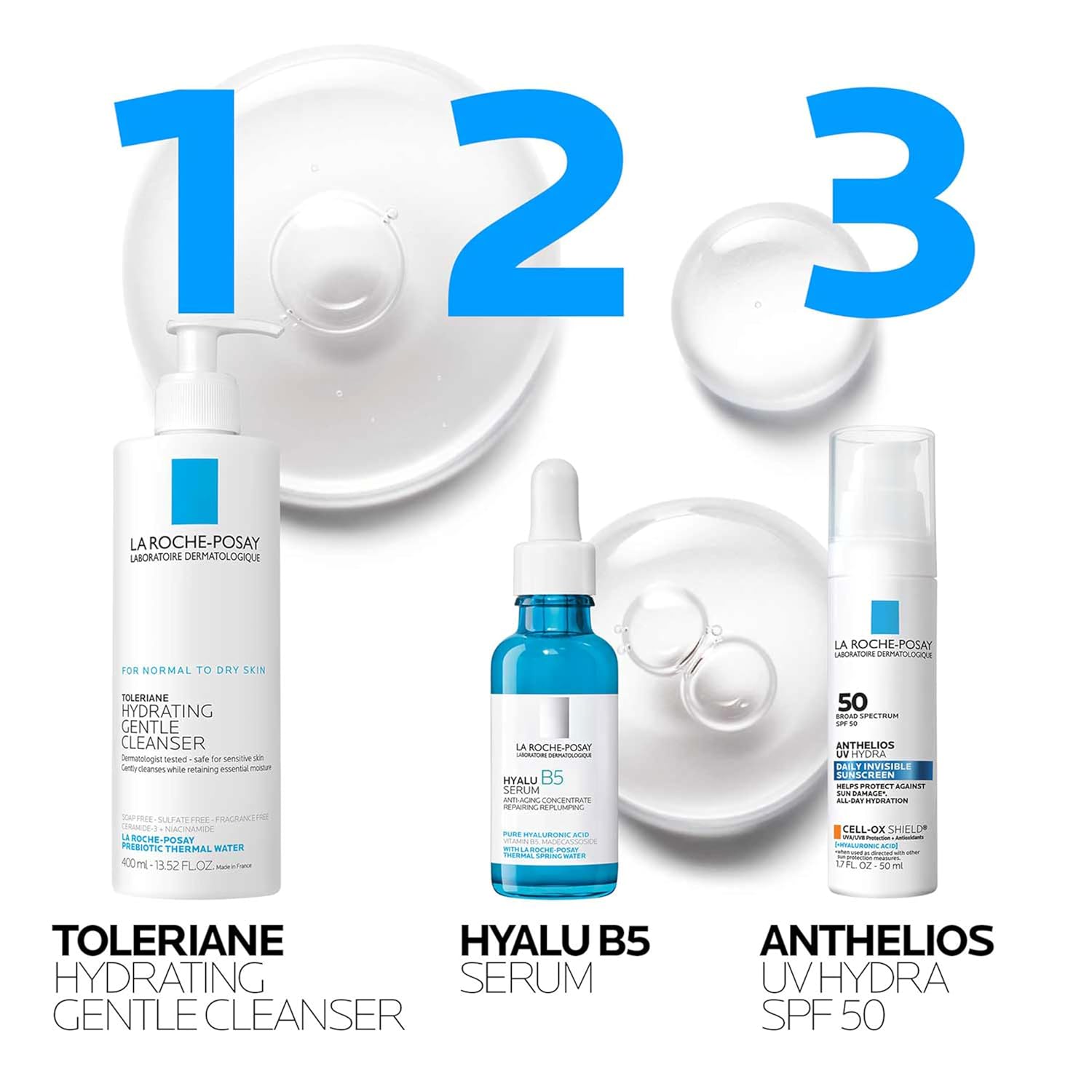 Buy now La Roche-Posay Hyalu B5 Pure Hyaluronic Acid Serum for Face, Vitamin B5 + Hyaluronic Acid + Madecassoside, Hydrating Serum Visibly Plumps Skin, Sensitive Skin Safe, Anti Aging, Oil-Free at indiglob india