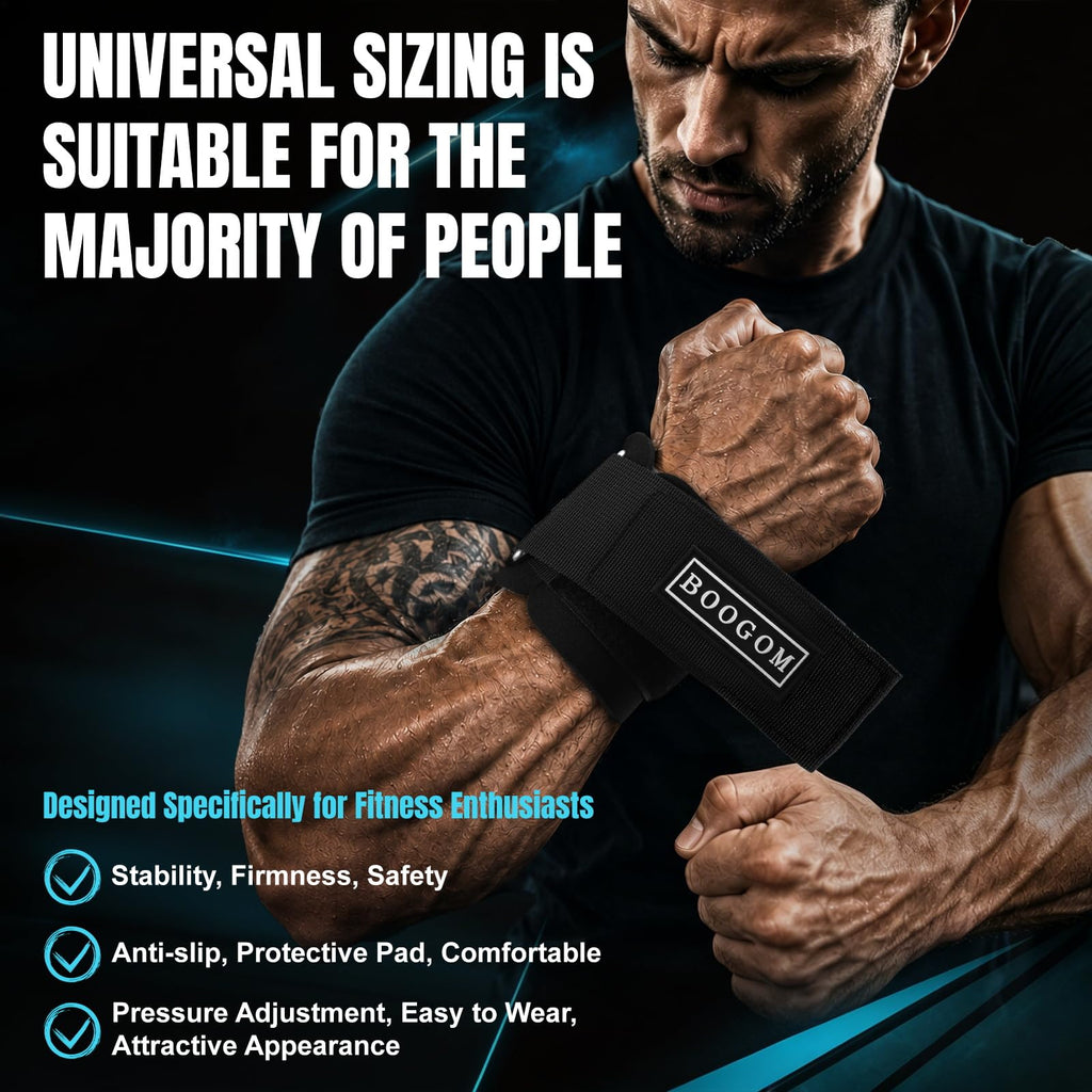 Weight Lifting Hooks with Lifting Wrist Straps (Pair) for Deadlifts, Pull Ups, Rows & Shrugs - Heavy Duty Adjustable Wrist Wraps with Thick Padded Support - Gym Workout Grips & Gloves for Powerlifting, Men & Women