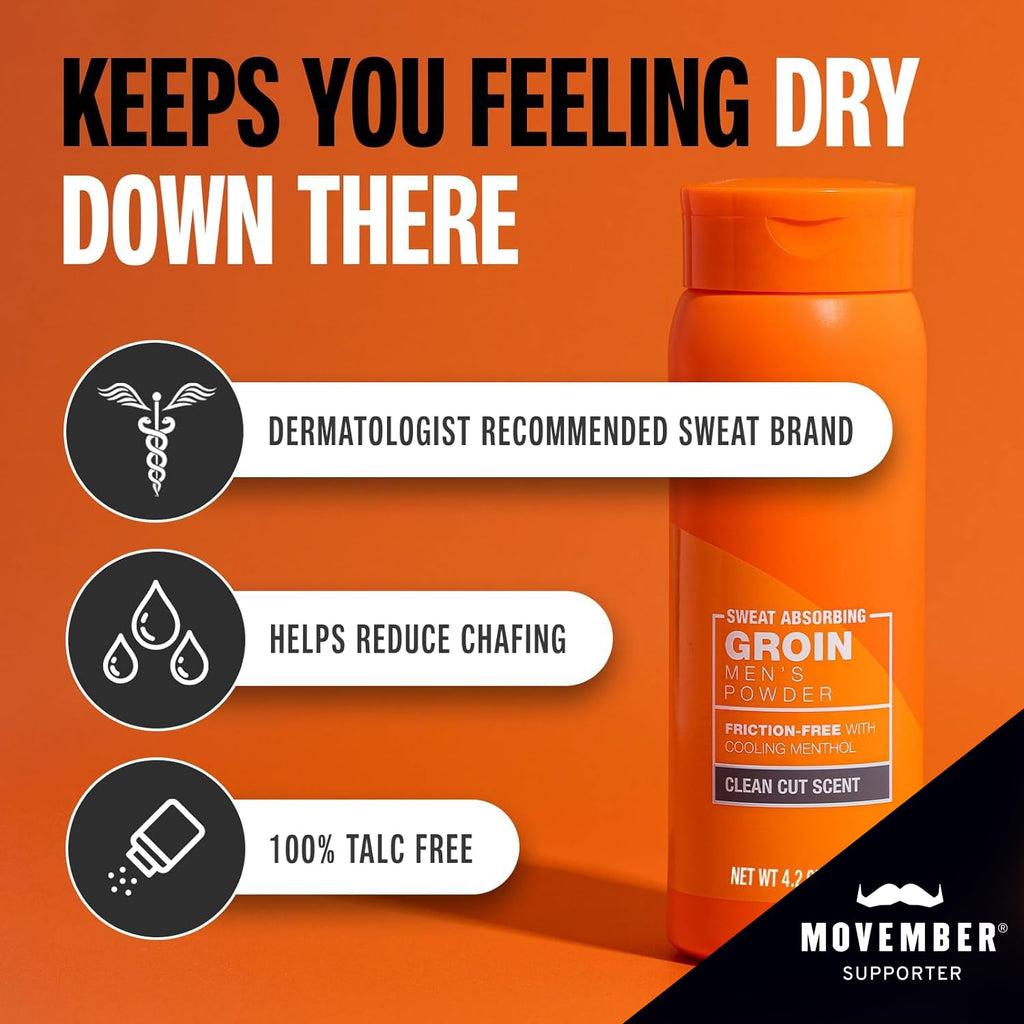 Carpe Sweat Absorbing Groin Powder for Men - Anti-Chafing - Talc-Free