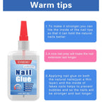 (2-in-1)20ml Nail Glue with Brush Applicator&Nozzle,Nail Tips,Press on Nail