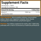 Bronson Vitamin C 1000 mg as Ascorbic Acid, 100 Vegetarian Tablets | Extra Strength Formula, Supports a Healthy Immune System, Non-GMO, Gluten-Free & Soy-Free