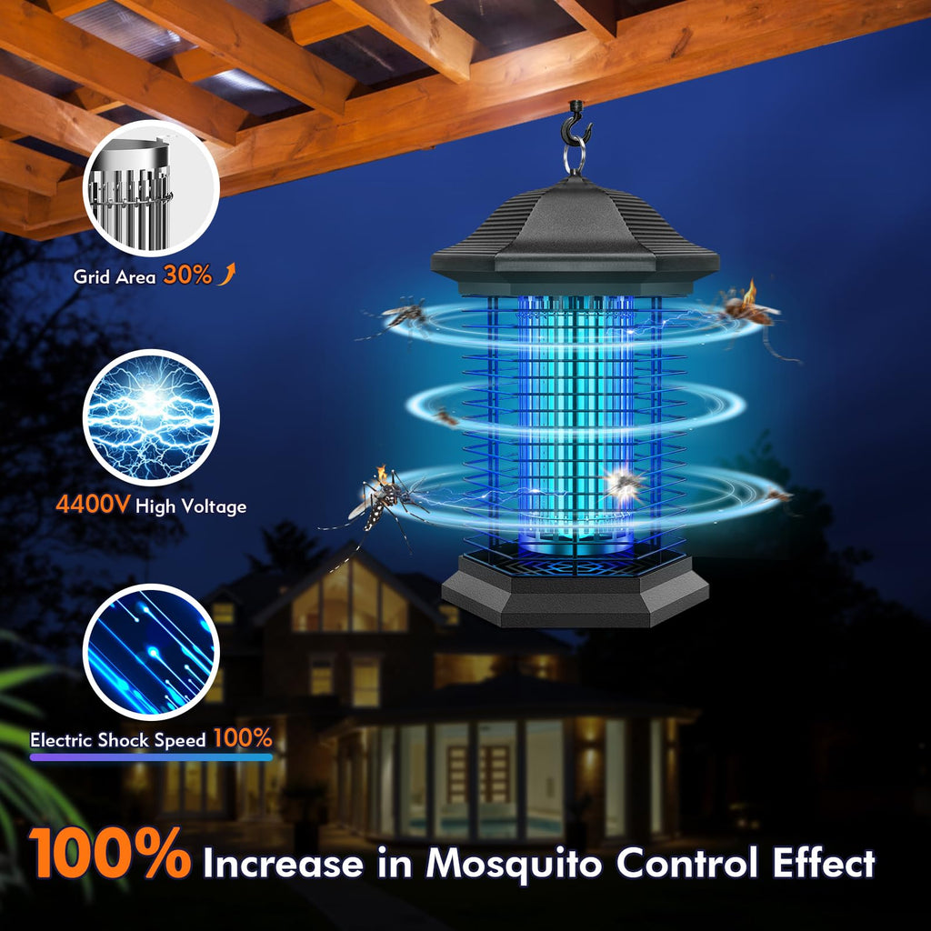 AMUFER Bug Zapper Outdoor Indoor with18W Power & 4400V Instant Grid