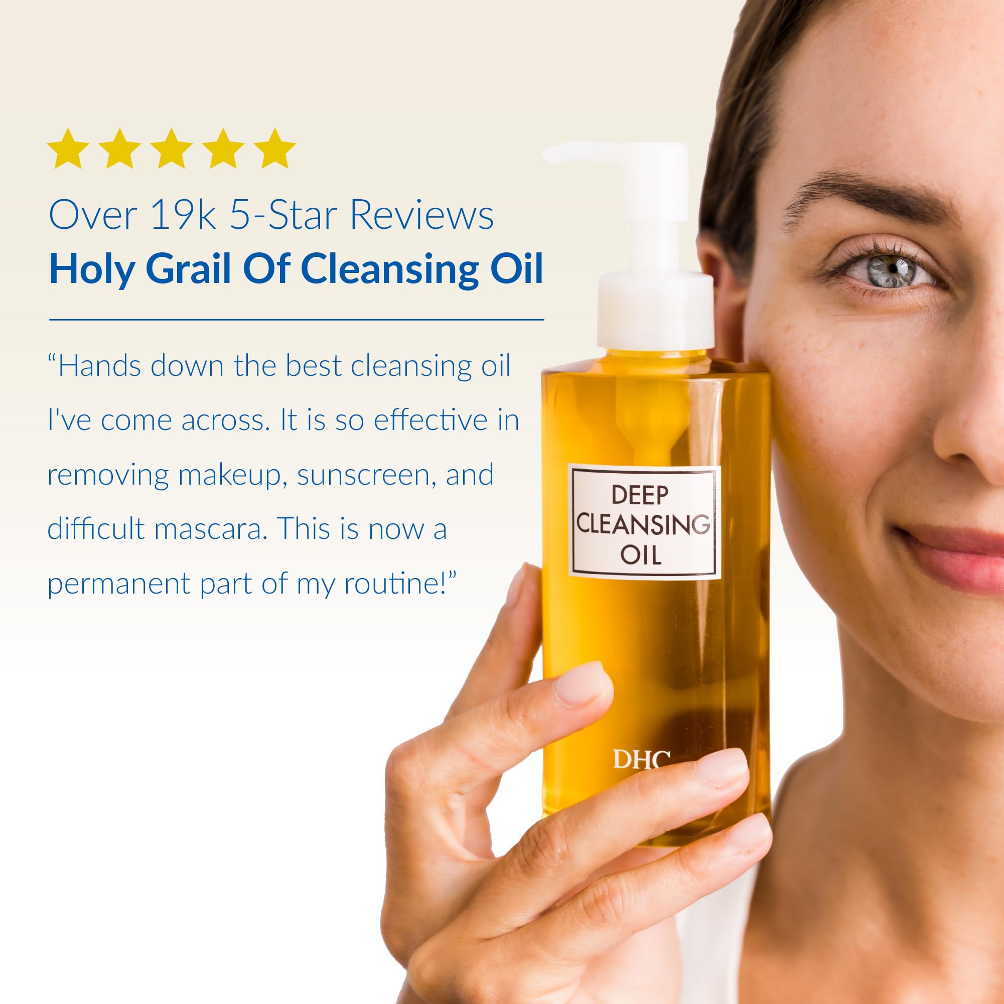 DHC Deep Cleansing Oil, Makeup Remover, Gentle Oil Cleanser, 6.7 oz | Facial Cleansing Oil, Blackhead Remover, Cleanses without Clogging Pores, Residue-Free, Fragrance and Colorant Free