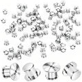 60 PCS Metal Locking Pin Backs and Pin Keepers — Secure Locking Clasp Pin Backings for Enamel Pins, Brooch, Lapel, Badge, Hat, Bag, Backpack, Collectibles & DIY Crafts (Silver)