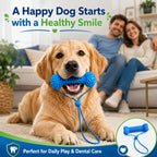 Dual-Action Canine Dental Prop, Dog Dental Chew Toy for Easier Teeth Brushing, Premium Pet Oral Care Accessory Perfect for Small Medium and Large Size Dogs (2PCS)