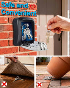 Key Lock Box, XL LockBox with Code, Outdoor Waterproof Wall Mount