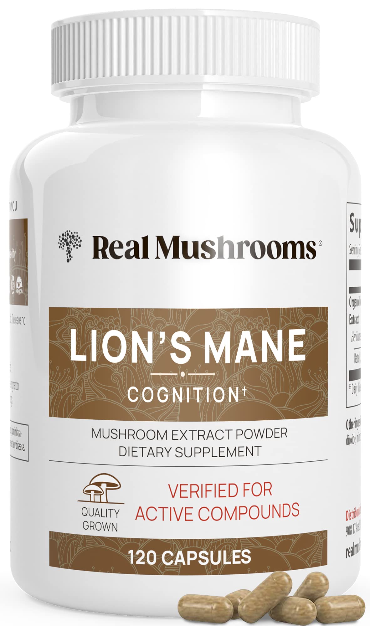 Buy now Real Mushrooms Lions Mane Mushroom Supplement - Organic Lions Mane Extract Powder for Overall Wellness with Adaptogens â€“ Functional Vegan, Non-GMO Blend with 60 Servings at indiglob india