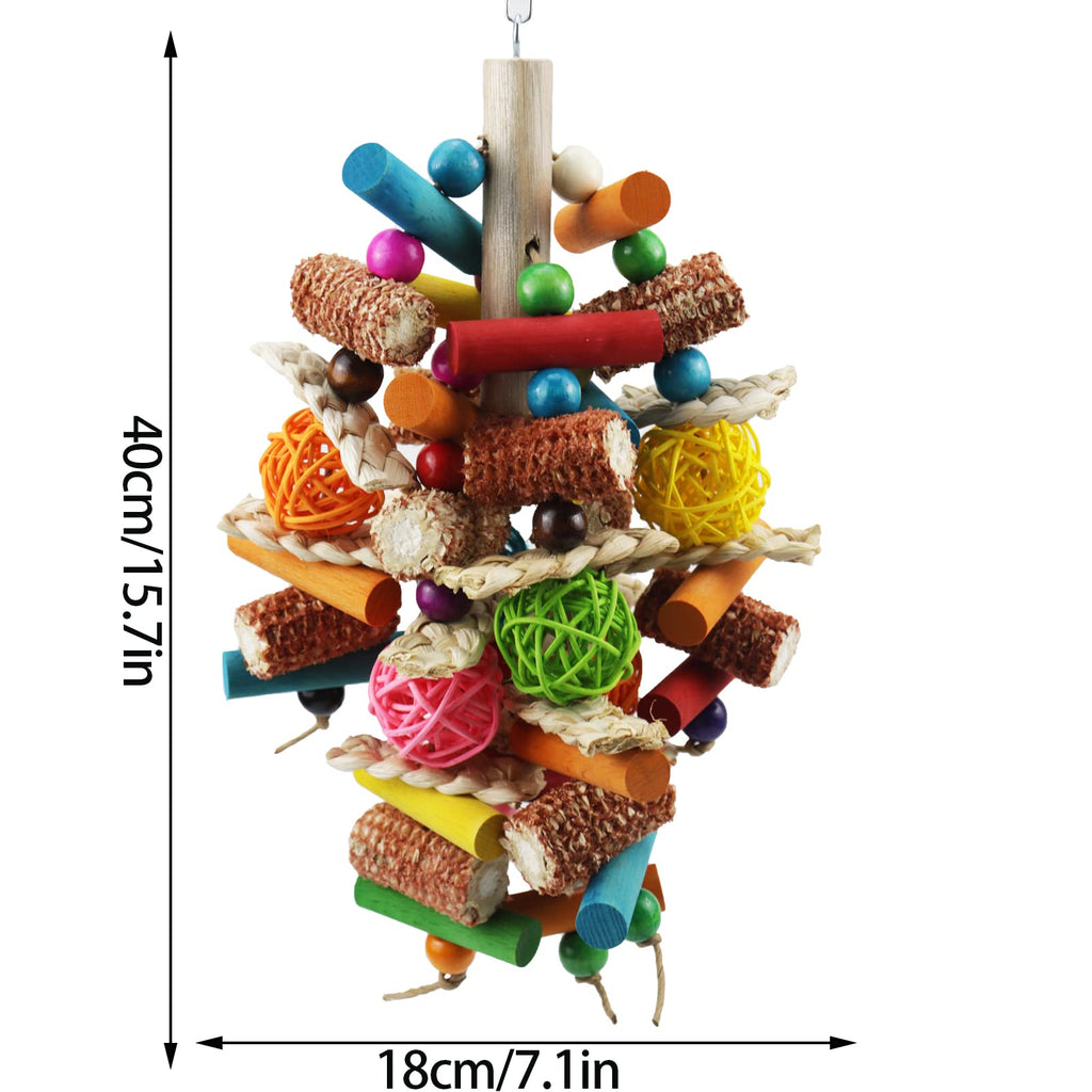 Natural Corn cob Parrot Chewing Toy, Hanging as Foraging Toy