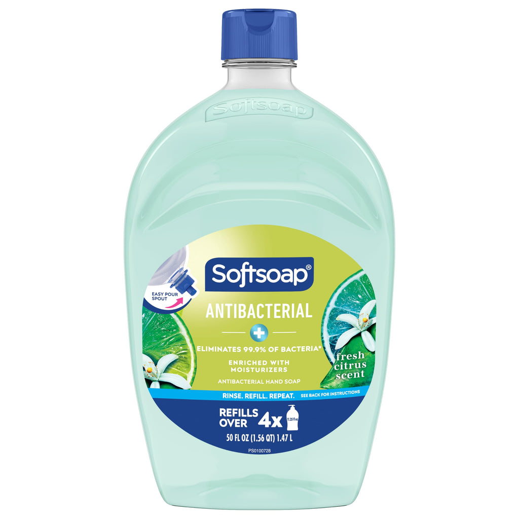 Softsoap Antibacterial Hand Soap Refill, Fresh Citrus Scent, 50 fl oz