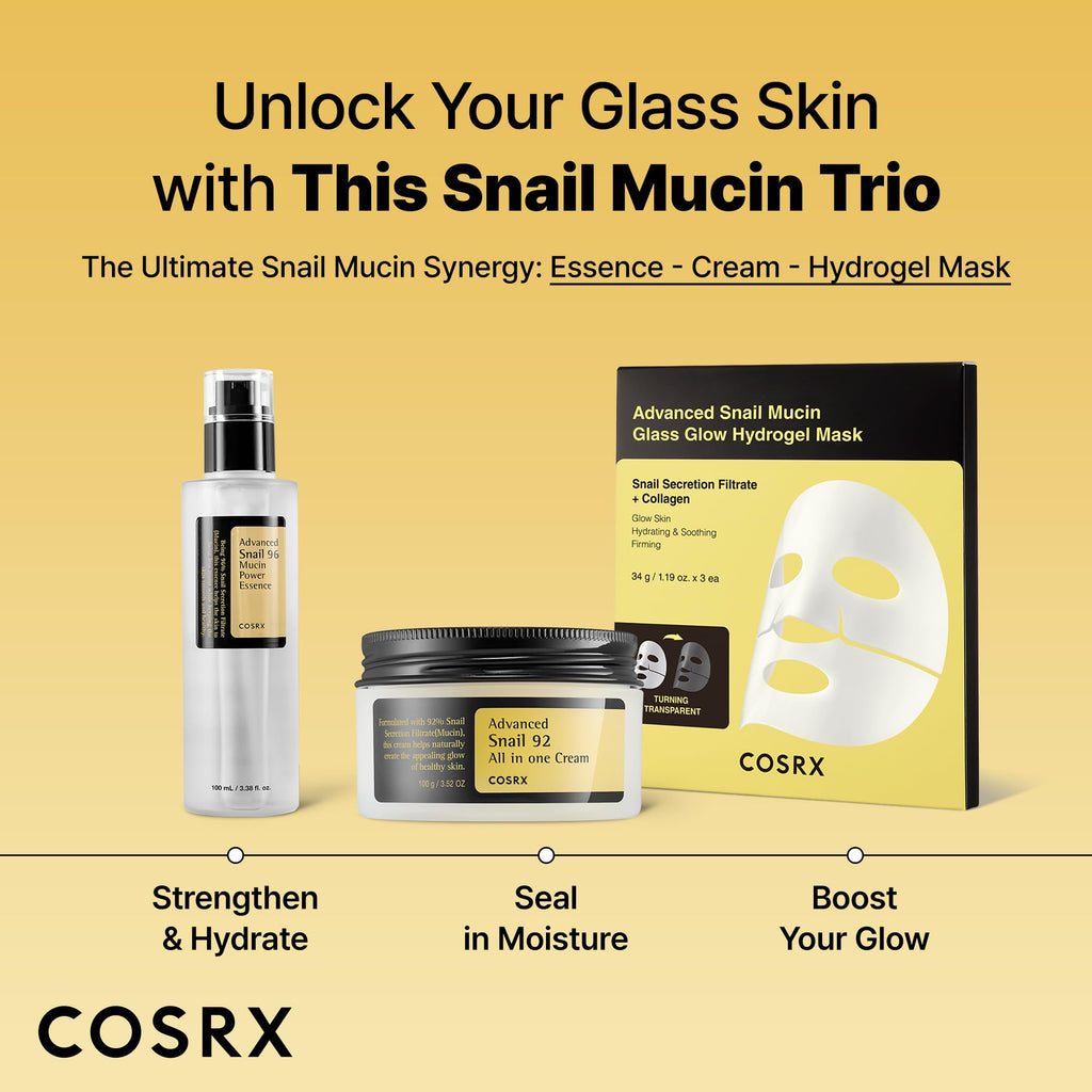 COSRX Snail Mucin 96% Repairing Serum for Sooothing & Hydrating 3.38 oz. | Snail Secretion Filtrate for Dull Skin & Fine Lines, Korean Skin Care
