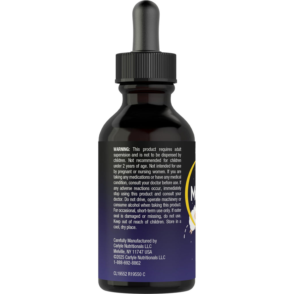 Carlyle Kids Melatonin Liquid | 1 fl oz | Two Pack | Fruit Flavor | Drug Free Childrens Supplement
