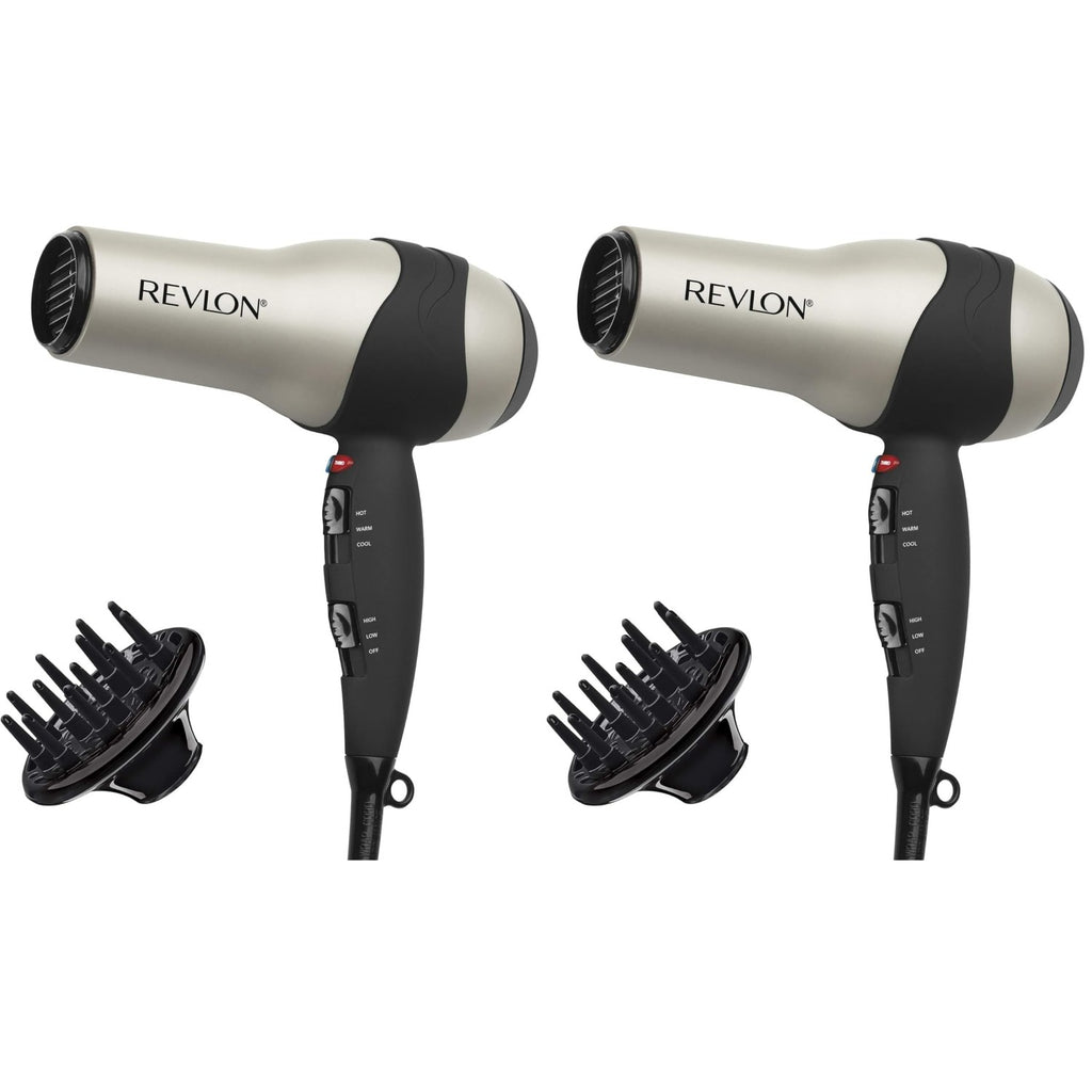 REVLON Turbo Hair Dryer | 1875 Watts of Maximum Shine, Fast Dry (Silver) | Built for Speed, Style & Shine, Fast Drying, Reduces Frizz, 3X Ceramic Coating
