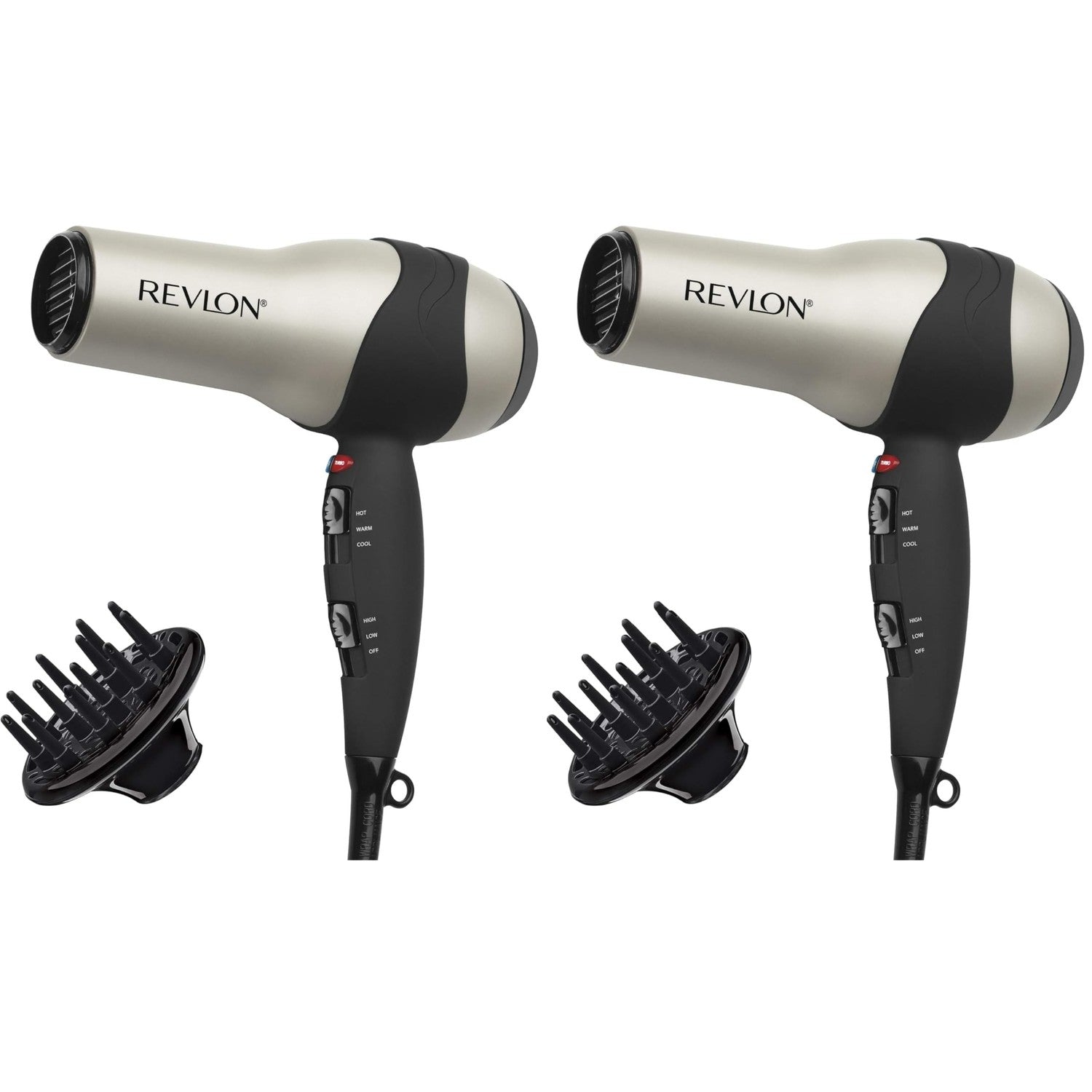 REVLON Turbo Hair Dryer | 1875 Watts of Maximum Shine, Fast Dry (Silver) | Built for Speed, Style & Shine, Fast Drying, Reduces Frizz, 3X Ceramic Coating