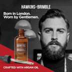 Buy now Hawkins & Brimble Beard Oil For Men Growth - Sandalwood Scent with Argan & Castor Oils, Shea Butter | Softens & Moisturizes, Promotes Healthy Beard Growth, 50ml at indiglob india