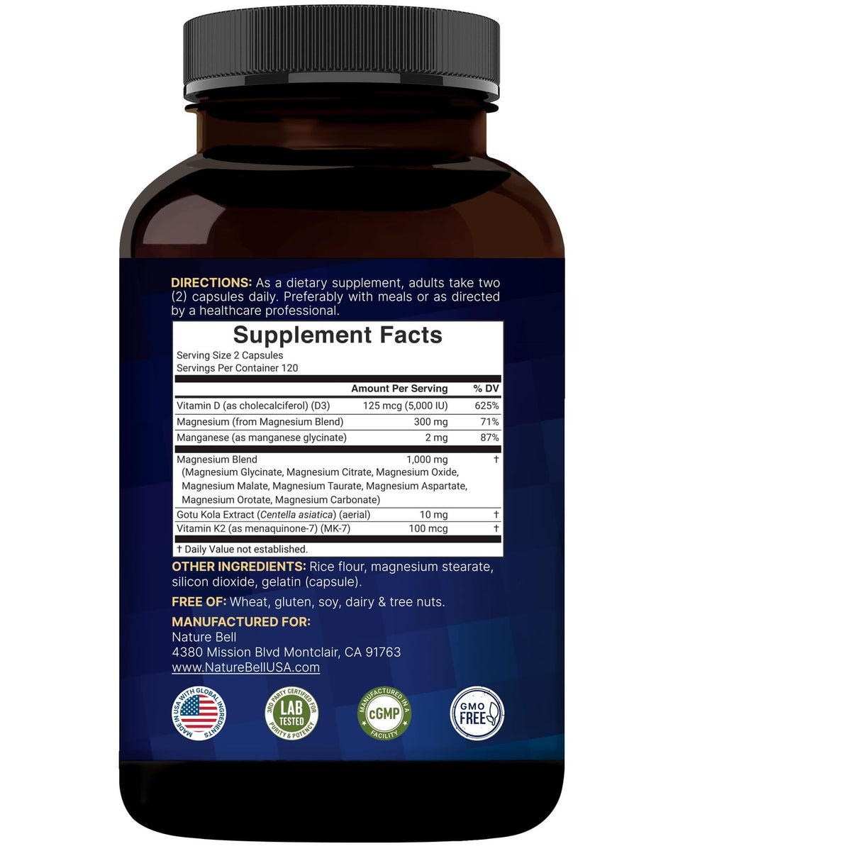 NatureBell 12-in-1 Magnesium Complex 1000mg, 4-Months Supply – Magnesium Glycinate, Citrate, Taurate, Malate, & More – High Absorption Formula for Men & Women – Chelated & Purified – 240 Capsules