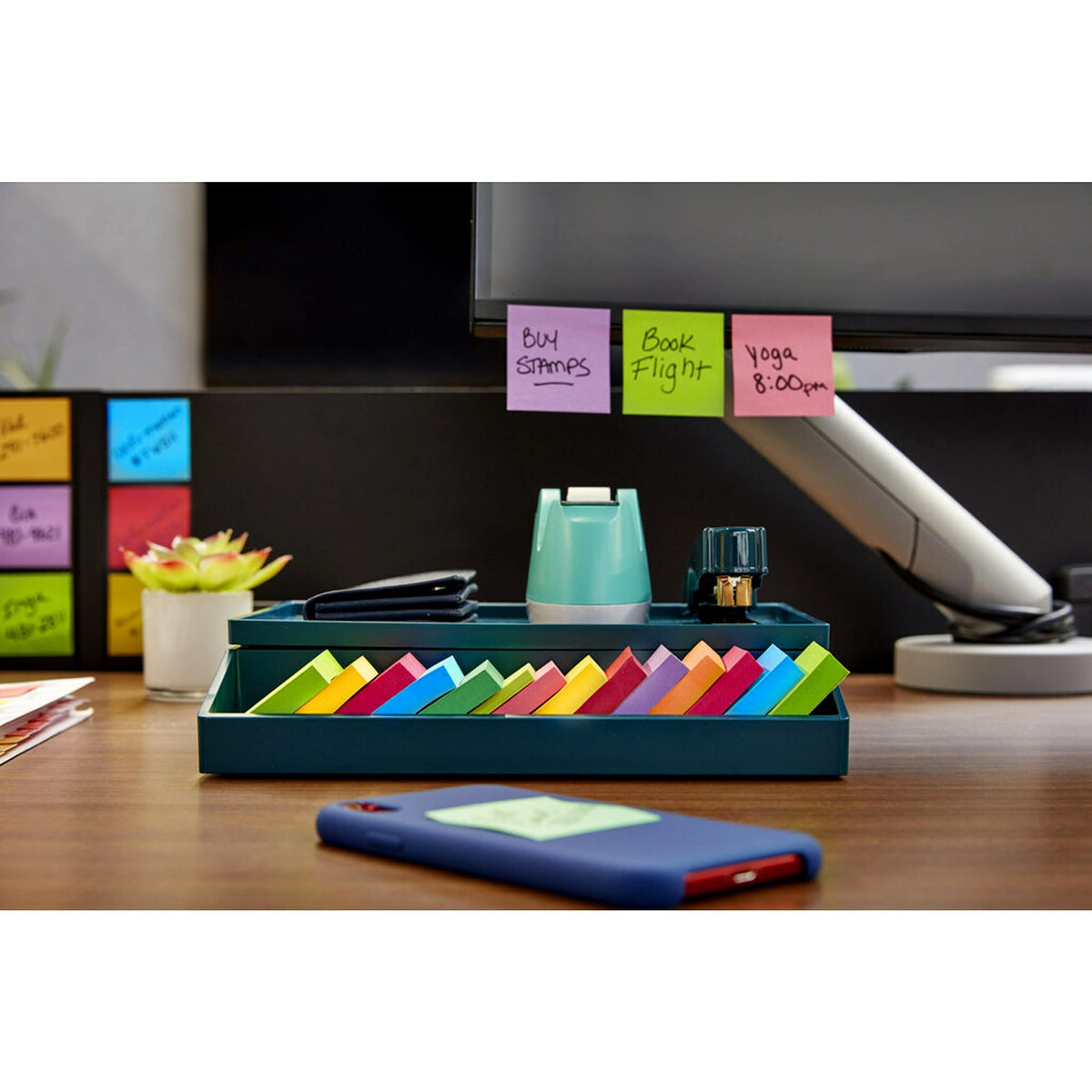 Post-it Super Sticky Notes, 1.88 x 1.88 in, Supernova Neons, 8 Pads