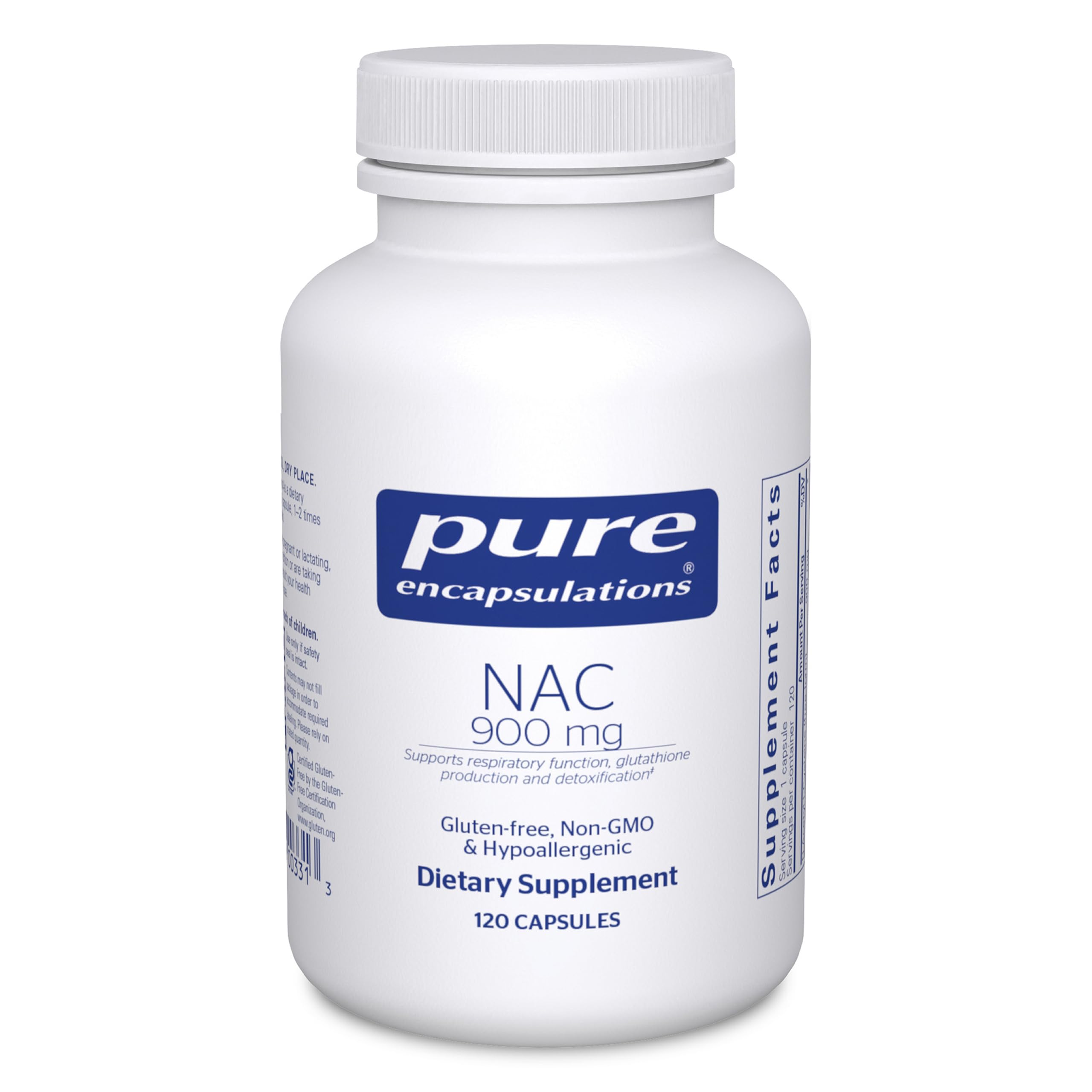 Pure Encapsulations NAC 900 mg, 240 Capsules | N-Acetyl Cysteine Amino Acid Supplement for Lung and Immune Support*, Liver, and Antioxidants*