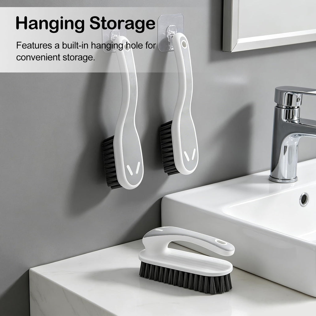 SetSail Soft Bristle Scrub Cleaning Brush 3 Pack Laundry Brush Gray White