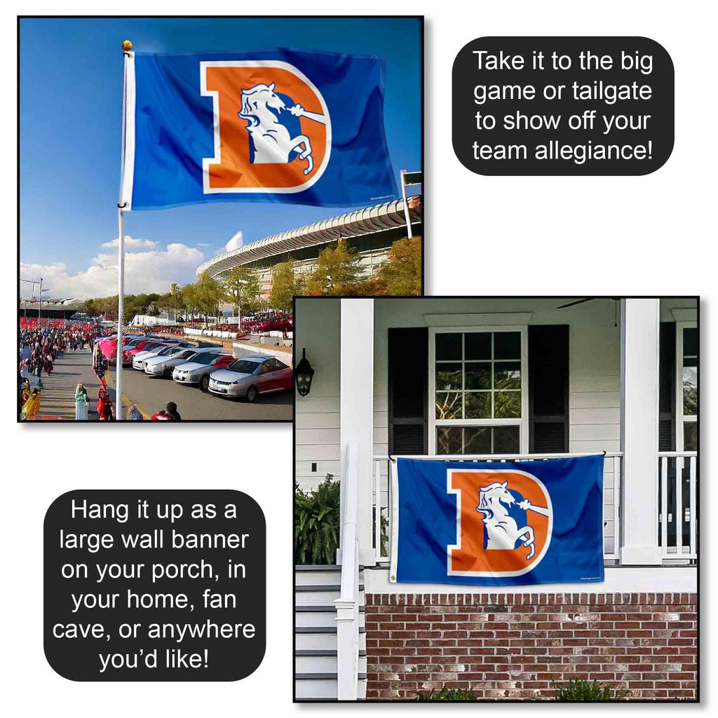 Denver Broncos Vintage Flag and Banner
