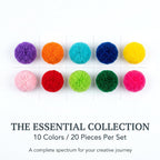 RAINFLOW 20 PCS Yarn Pom Poms for Crafts – 3 Inch Large Craft Fuzzy Pompoms