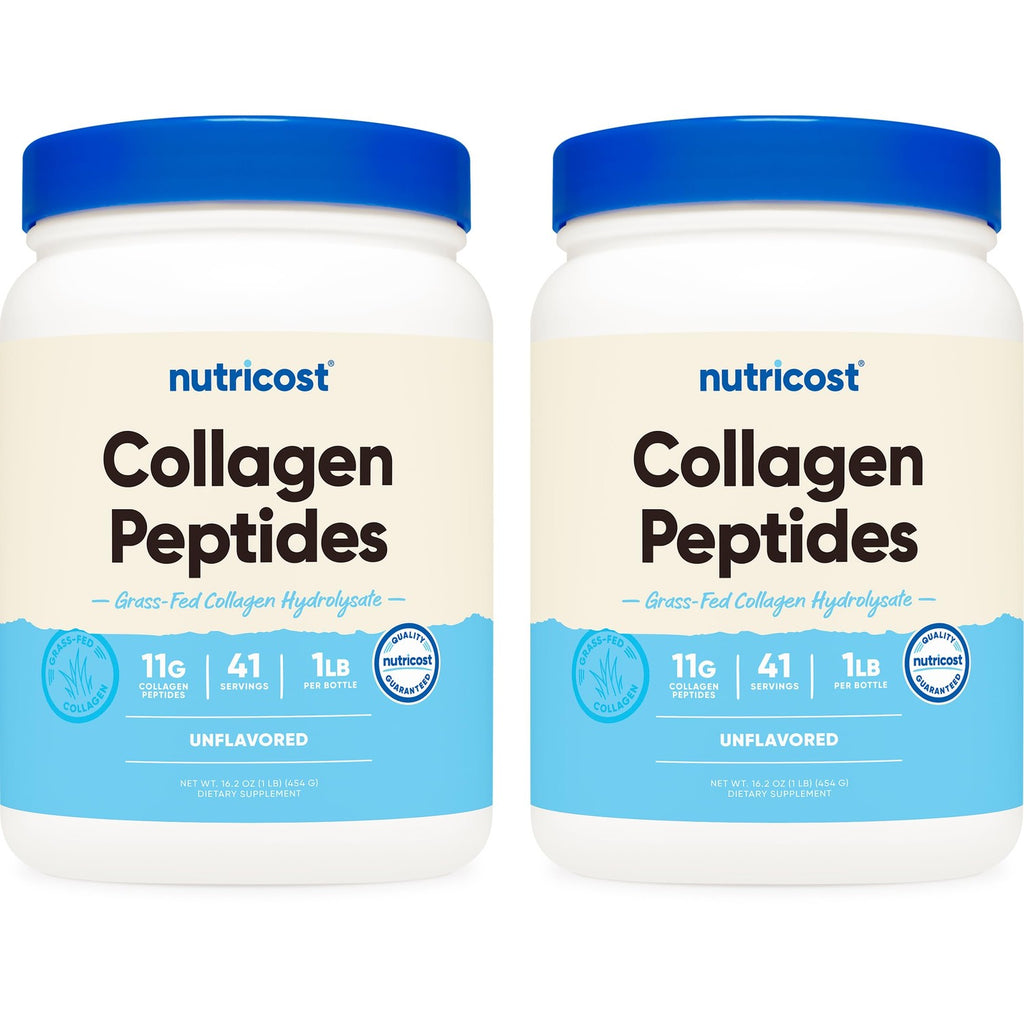 Nutricost Collagen Peptides Powder 4 oz (Unflavored) Type I & III Collagen | Grass-Fed, Gluten-Free & GMO-Free