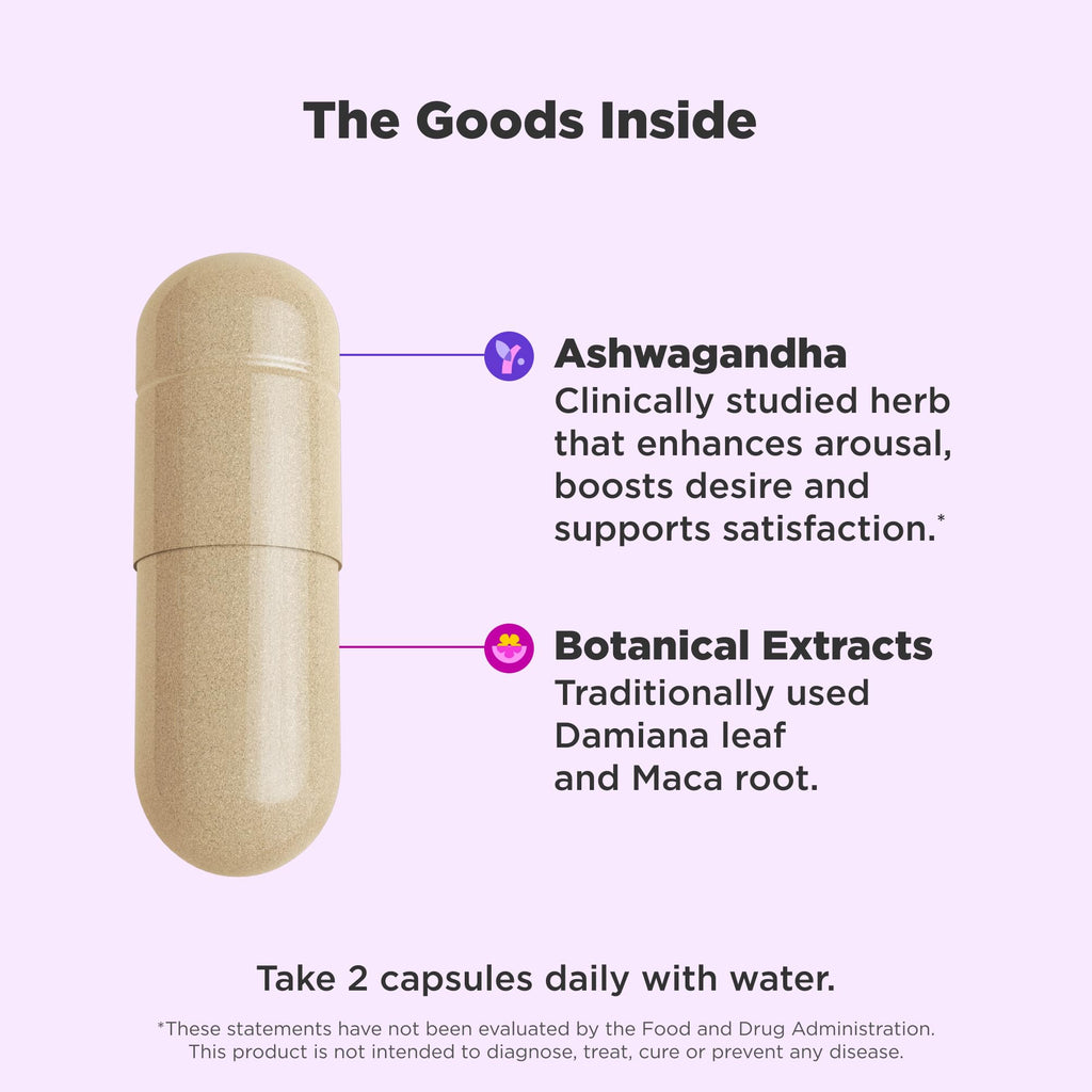 OLLY Lovin' Libido, Boost Desire with Ashwagandha, Maca & Damiana- 40 Count